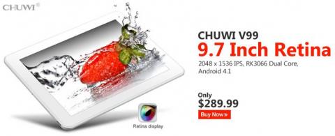 Планшет Chuwi V99 с Retina Screen